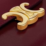 SMALL FLAP WALLER TRIOMPHE IN SHINY CALFSKIN LIGHT BURGUNDY - Image 5
